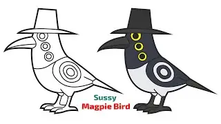 How to Draw Sussy Magpie Bird 🐦 | KPop Demon Hunters | Easy Step-by-Step Drawing