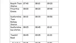 How to read a bus timetable