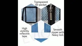 Evion Sky Blue Mesh High Visibility Reflective Vest.