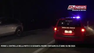 PERDE IL CONTROLLO DELLA MOTO E SI SCHIANTA: MUORE CENTAURO DI 47 ANNI | 10/08/2025