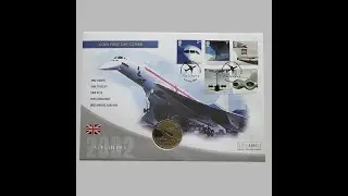 2002 Airliners 1 Crown Coin Cover - UK First Day Cover by Mercury Covers