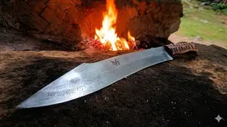 Forged for the Apocalypse &ndash; Recurve Chopper knife Making 🔥