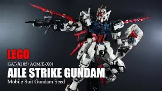 [ MOC ] LEGO Aile Strike Gundam GAT-X105+AQM/E-X01 ( Mobile Suit Gundam Seed/機動戦士ガンダムシード )