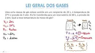 EXERCÍCIO LEI GERAL DOS GASES