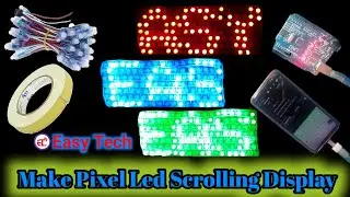 Как сделать пиксельный светодиодный бегунок текста с помощью Adruino || EASY TECH || Движущийся текстовый дисплей || Проекты