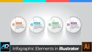 Infographic Elements Design template 007 | Adobe Illustrator 2021 Tutorial