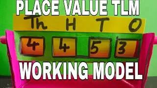 Maths Working Model| Place value working model tlm| Place value model| Maths project working model