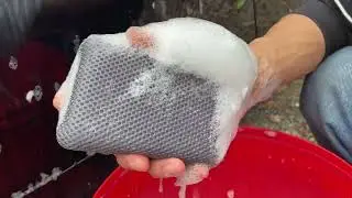 Lucullan 3 Color Microfiber Bug Sponge For Car Washing Ultra Soft Mesh