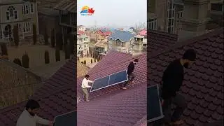 Pm Surya Ghar Muft bijili Yojana Solar Installation In Srinagar #srinagar #kashmir #solar #shorts