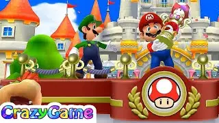 Mario Sports Mix Mushroom Cup - Team Mario & Luigi Play Basketball Gameplay | Crazygaminghub
