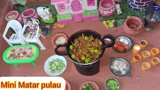 Miniature Matar Vagetable Pulau recipe 😋 Mini cooking #minifood #miniaturefood #youtube #viralvideo 