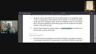 RESPONCE TO THE IOC RULE 50