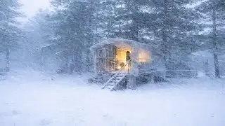 The sounds of a blizzard in a cozy little log cabin | Winter storms help to relax and calm the mind.