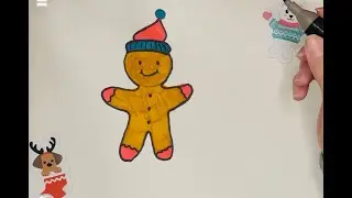 Let's learn how to draw New Year's gingerbread together! #New Years gingerbread#