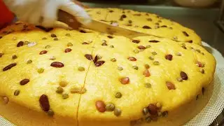 Bread made with corn and Korean wine-Cornbread /corn bread / korean street food