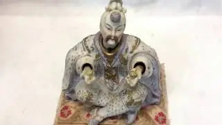 Vintage Ardalt Chinese Bisque Nodder Bobblehead Figurine Man Antique Old Rare