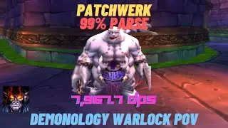 WOTLK Demonology Warlock POV | 8k DPS | Nax25 Patchwerk (99% Parse)