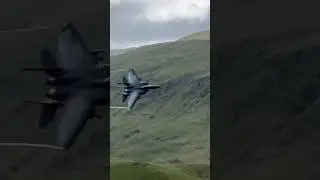 X5 F15E Strike Eagles! Fini flight for a USAF Pilot! #MACHLOOP #LFA7 #AVIATION #MILITARY #LOWFLYING
