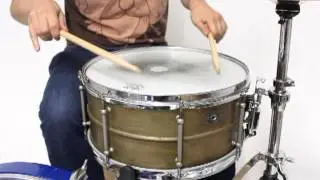 VINTAGE 1930's Leedy Reliance Brass Shell Snare 6 5x14 Raw Finish)