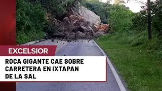 Varios heridos por derrumbe en carretera de Ixtapan de la Sal