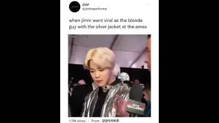 when Jimin went viral as the blonde hair guy with silver jacket🔥 #jiminbts #parkjimin #jimin #bts
