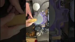 Using a Harbor Freight Sanding Belt Cleaner to clean silicone carbide abrasive disc #sharpening
