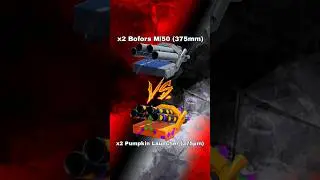 Bofors M/50 (375mm) VS Pumpkin Launcher (375pm) #modernwarships #mw #modernwarshipsgameplay