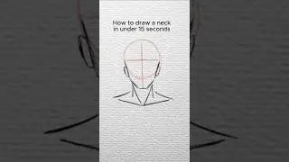 how to draw a neck under 15 seconds #shorts #drawing #fyp