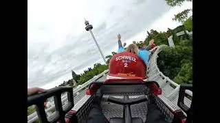 Swiss bob run on ride (back row) POV 2025