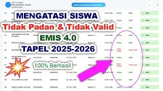 Cara memperbaiki status siswa tidak padan dan tidak Valid di Emis 4.0 