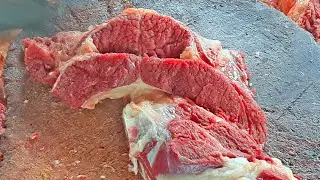 Amazing Fastest Workers 2021 | Excellent Fresh Beef Meat Processing Skills in Village Meat Market.