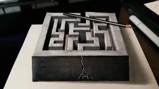 Drawing a 3D Maze - Optical Illusion