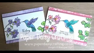 Hummingbird watercoloured card with A Touch of Ink