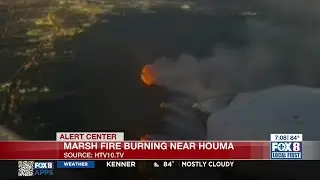 Marsh fire in Houma