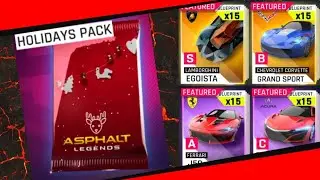 Opening 50 Holidays pack featuring Egoista, Corvette, J50, Acura || Asphalt 9:Legends