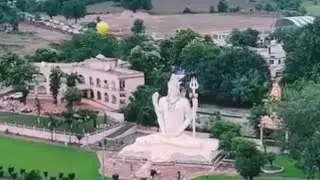 “ड्रोन से देखिए… एक अनुपम दृश्य…”“गौरव और आस्था से भरी — रामधाम खेड़ापा की कलश यात्रा…….