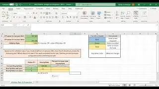 MAT-144: Example of Inflation Rate and Projection in Excel