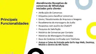 Comunica&ccedil;&atilde;o com a Integra&ccedil;&atilde;o do WhatsApp no GoTo Connect CX