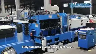 C&Z fully automatic production line. purlin roll forming machine. purlin stacker. stacking machine.