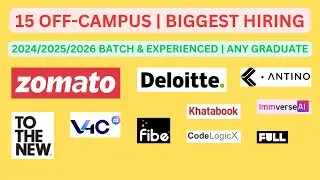15 URGENT JOBS for Freshers & Experience | Any Graduate | MASS HIRING