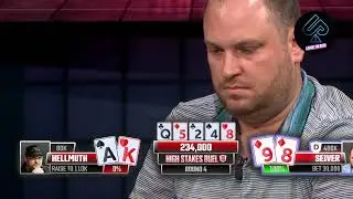 Phil Hellmuth Attempts an Outrageous River Check-Raise Bluff Against Scott Seiver!