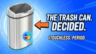iTouchless 13 Gallon Oval Sensor Trash Can with Odor Filter | Best Automatic Sensor Kitchen Bin