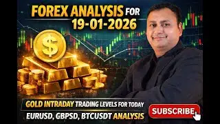 GOLD INTRADAY TRADING STRATEGY | FOREX ANALYSIS FOR TODAY 19-01-2026|EURUSD, GBPUSD, BTCUSDT LEVELS