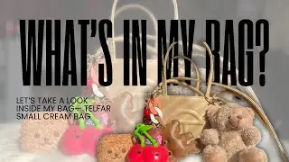 What&rsquo;s In My Bag Featuring the small size Telfar Shopper bag in the color Cream | #WIMB