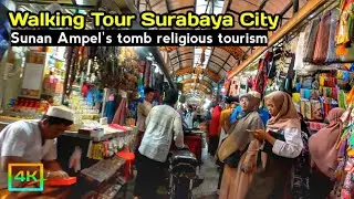 🇮🇩 sreet walk in the religious tourism of the tomb of Sunan Ampel, Surabaya
