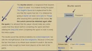 OSRS Let's Play! - Blurite Sword