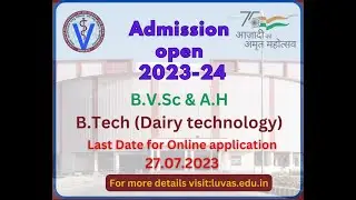 NEET a Way to LUVAS Admission #nta #bvscah #veterinary #dairy #dairytechnology