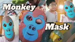 Sam makes a monkey mask for Evan / Easy mask making  #smallthoughts @Raya_9T 