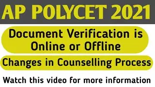 AP POLYCET 2021 no Online Counselling | AP POLYCET 2021 New Counselling Rules | AP POLYCET 2021