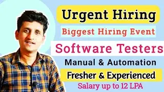 Software Testing Jobs | Quality Analyst Jobs for Fresher | Freshers QA Jobs | Software Engineer Jobs